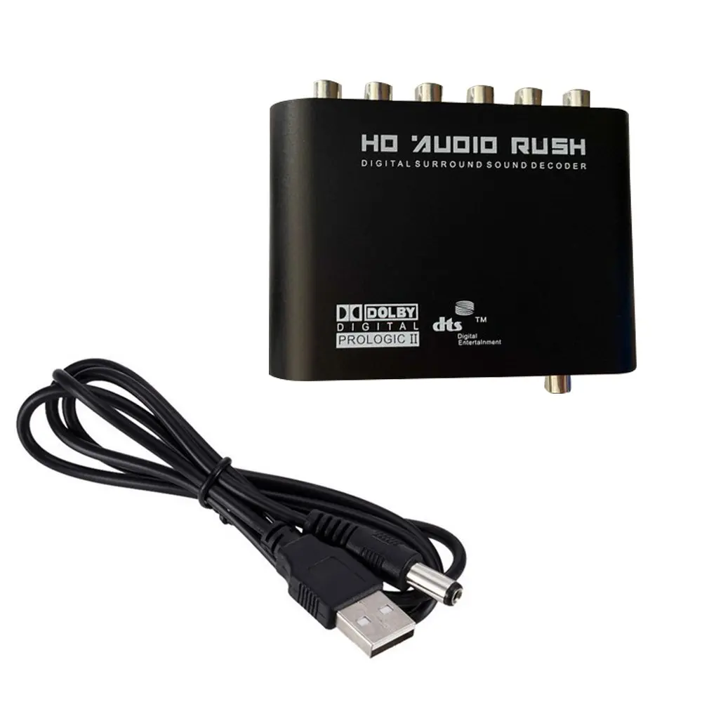 

Популярный цифровой аудио декодер для домашнего кинотеатра, 5,1 каналов, преобразователь Dts/Ac-3 Rush, декодер объемного звука, быстрая доставка