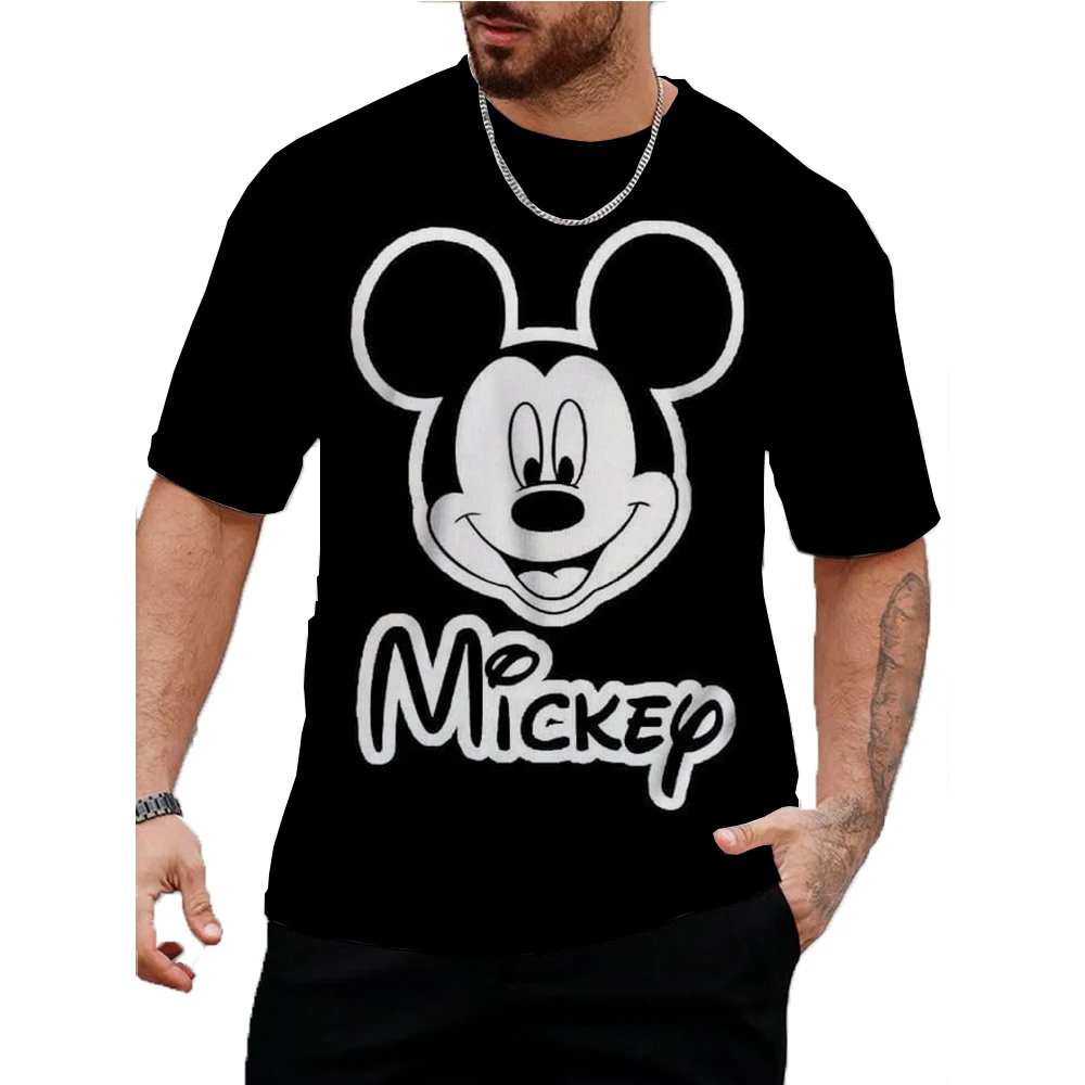 Лето 2023 футболка с коротким рукавом и 3d принтом Disney Микки Маусом мужская героями