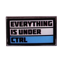 everything is under control enamel pin wrap clothes lapel brooch fine badge fashion jewelry friend gift