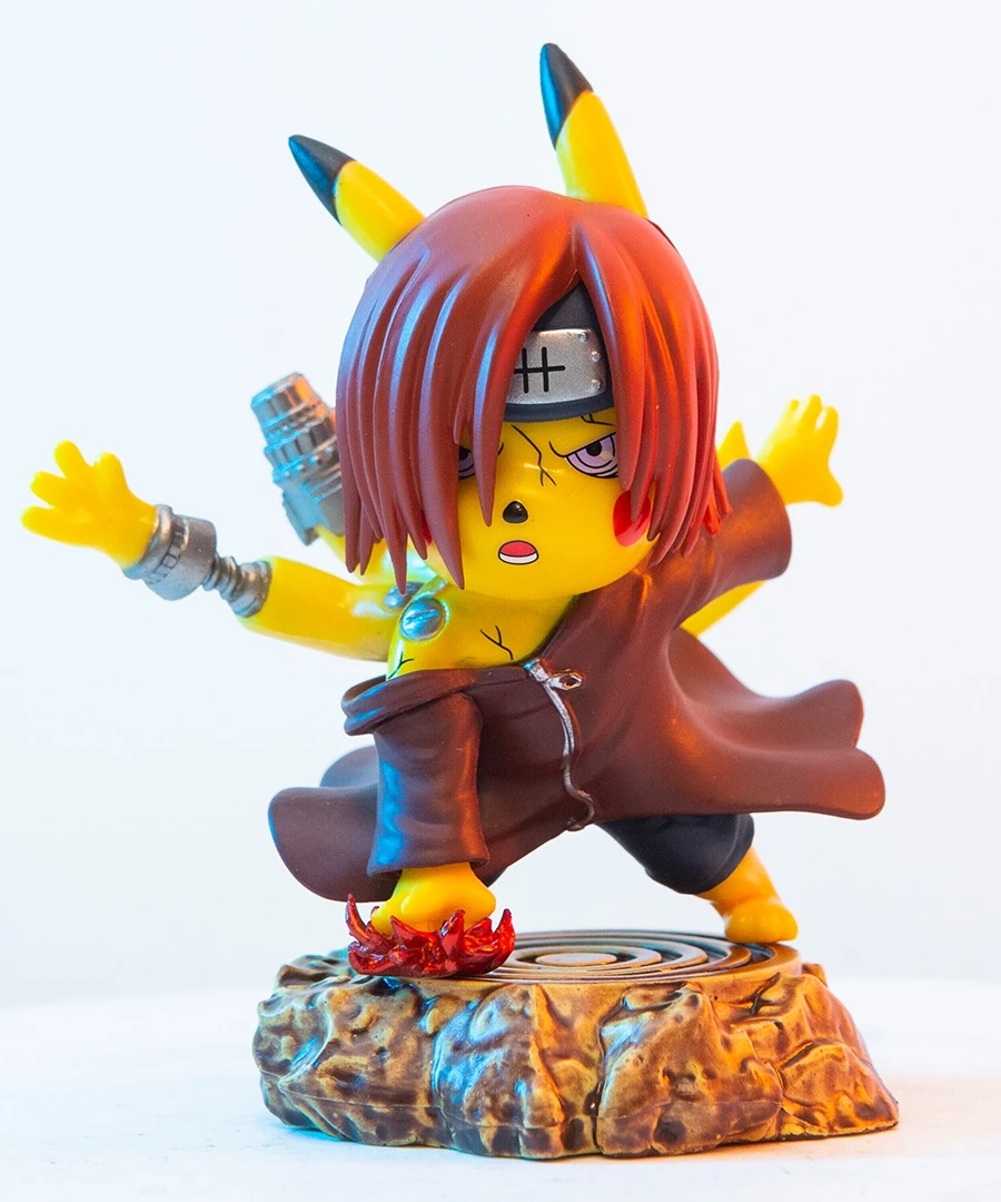 

Фигурки героев аниме Tomy Pokemon Q Version, Пикачу COS Naruto Penn Nagato, коллекционная кукла, декоративная модель, подарок на день рождения для детей
