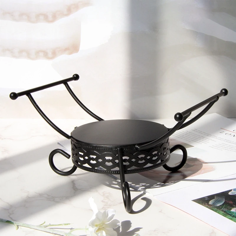 Three Leg Lace Hollow Fruit Tray Jewelry Storage Rack For Home Bedroom Living Room Romantic Dinner Decoratio