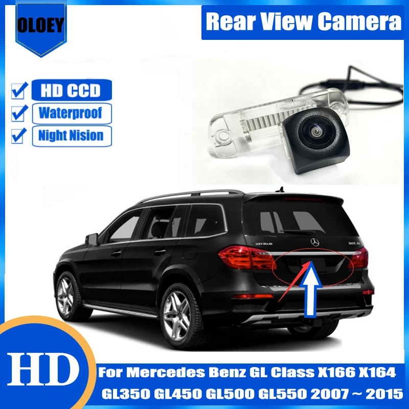Камера заднего вида HD для Mercedes Benz GL Class X166 X164 GL350 GL450 GL500 GL550 2007 ~ 2015