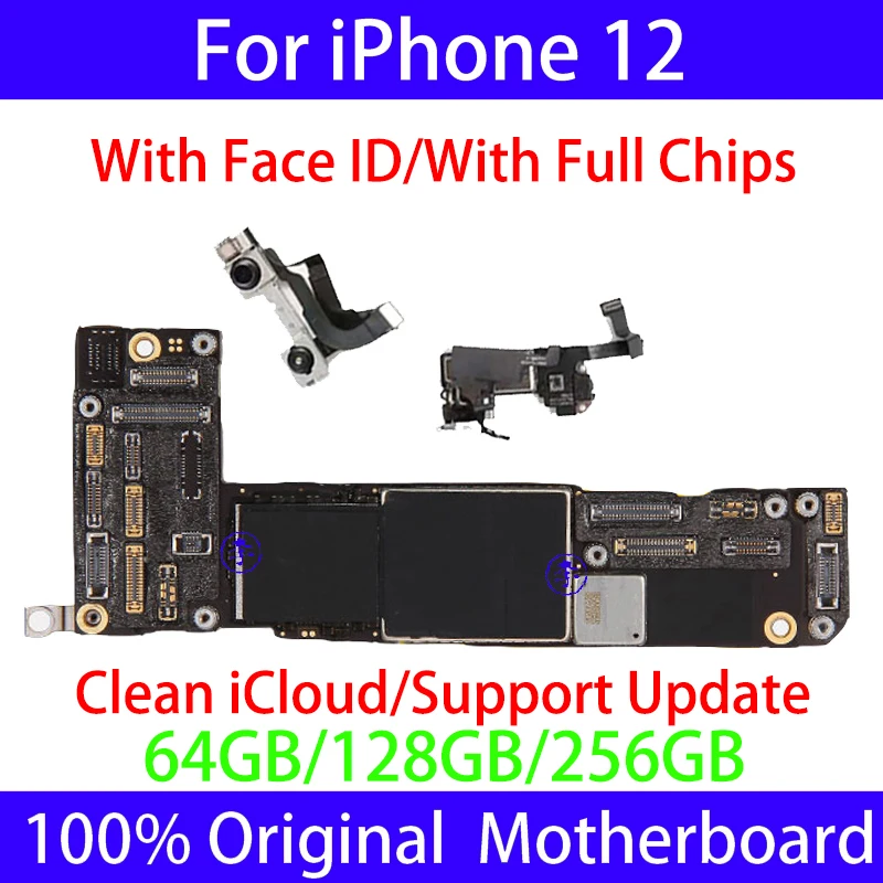 Оригинальная материнская плата для iphone 12 pro max Clean iCloud Поддержка iOS обновление iPhone