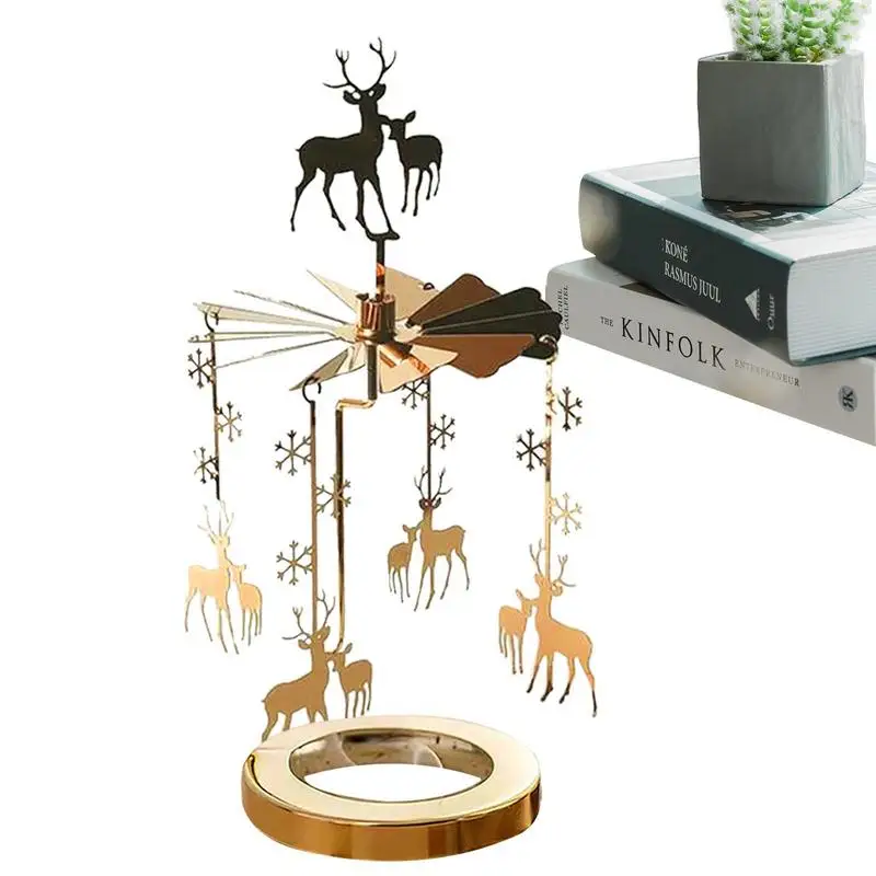

Rotary Candle Tray Rotating Spinning Candle Holder Candlelight Dinner Ornaments Wedding Gift Home Banquet Decorations Supplies