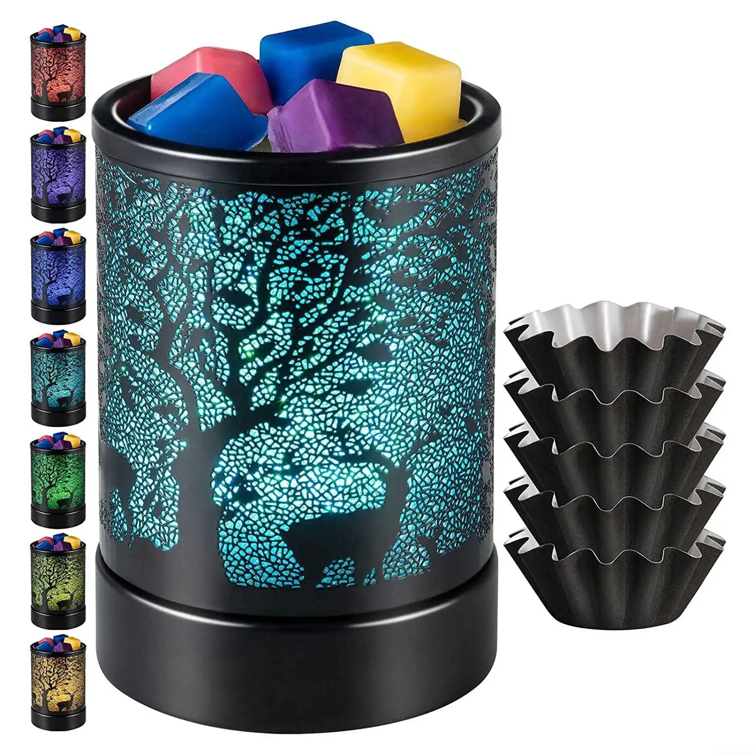 

7 Colors LED Lighting Oil lamp Wax Melts Burner Electric Melter Candle Warmer