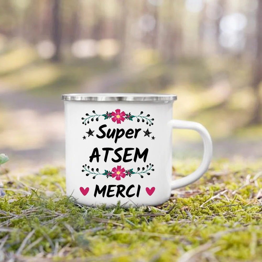 Merci Atsem Agenda 2022/2023 Print Mugs Creative Coffee Cups Drinks Water Milk Cup Enamel Mug School Home Handle Drinkware Gifts images - 6