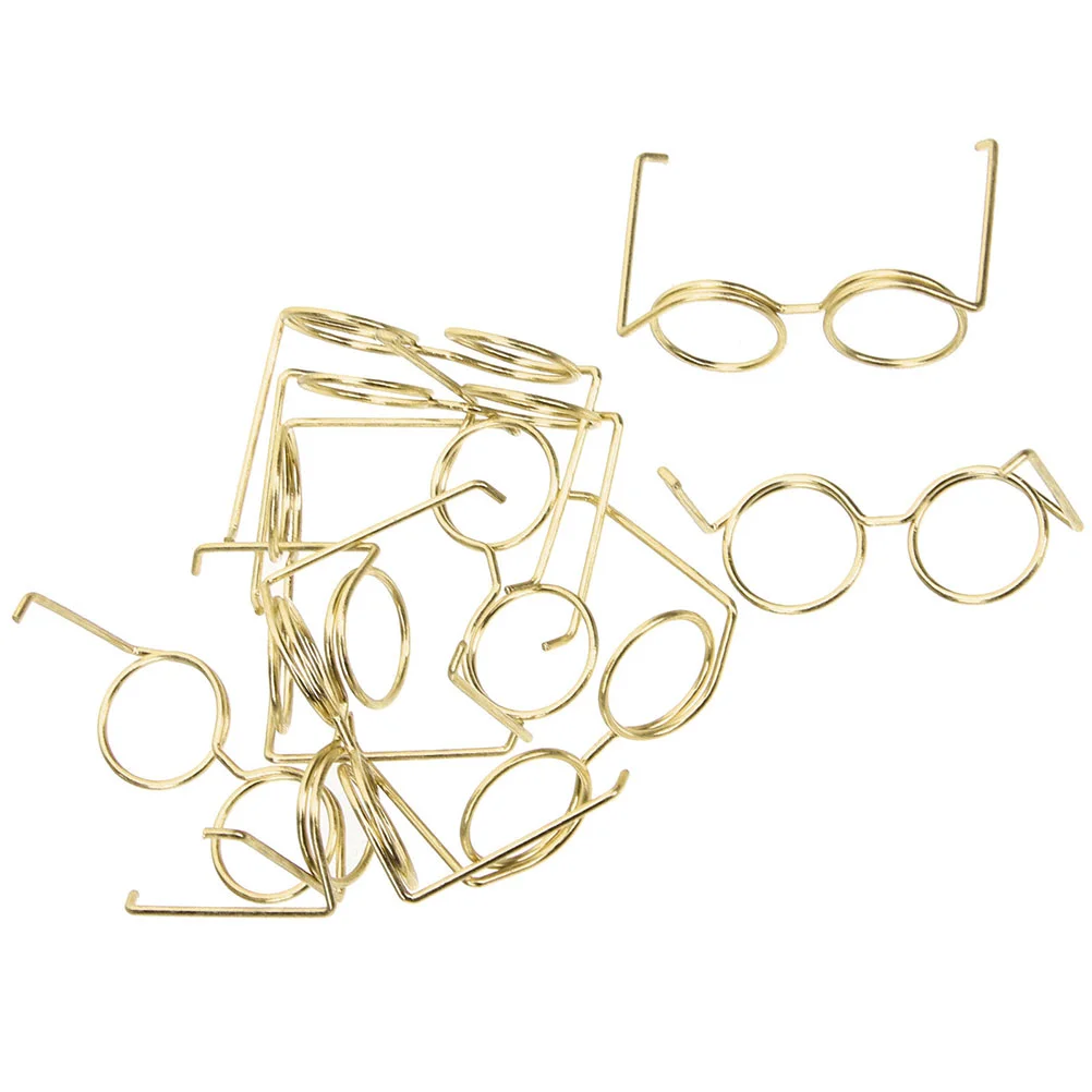 

10 Pcs Glasses Metal DIY Eyeglasses Decor Miniature Dolls Decorative Decors Props Sunglasses