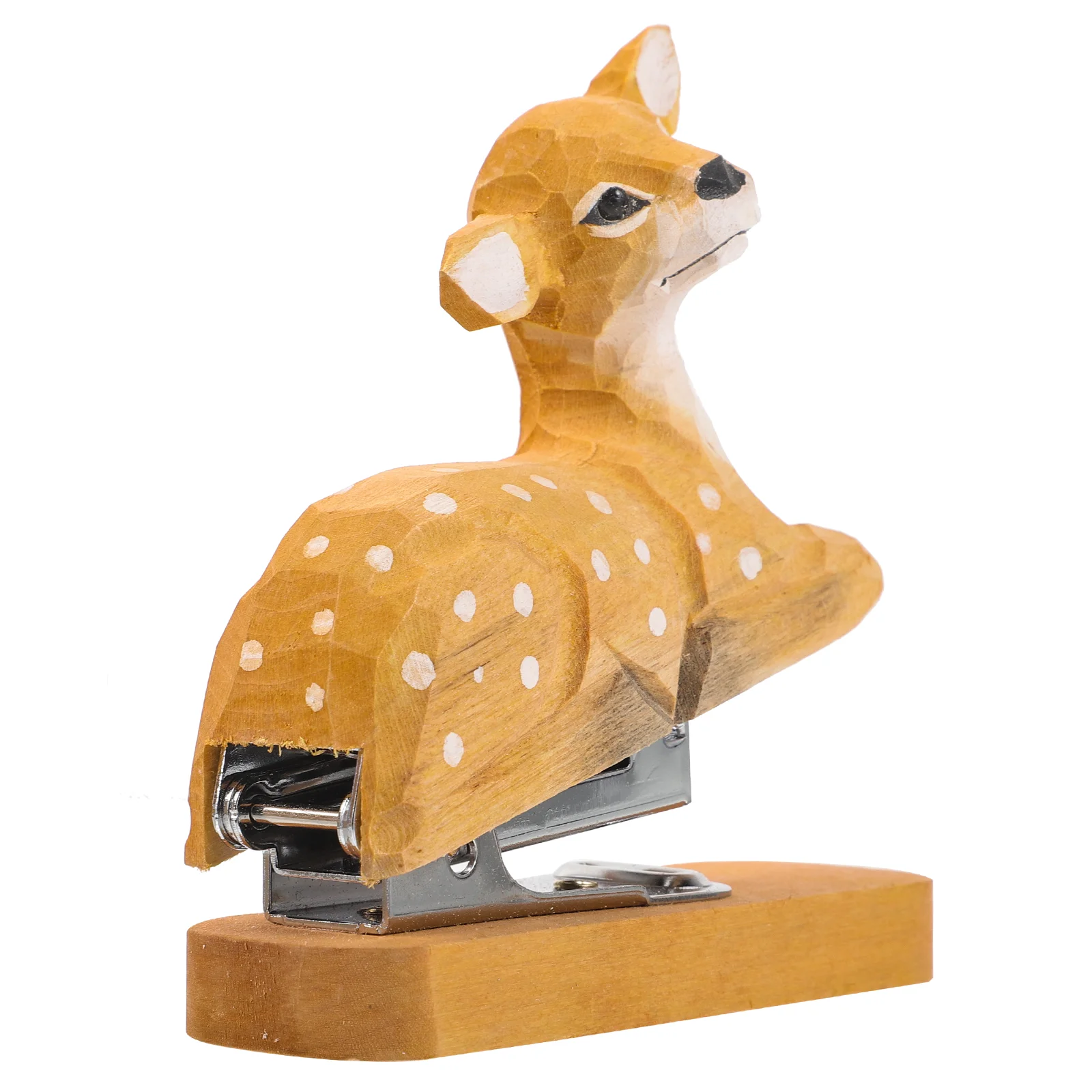 

Cartoon Stapler Kids Animal Wood Decor Decorate Ornament Paper Stapling Tool Fun Metal Funny Office Mini Tools