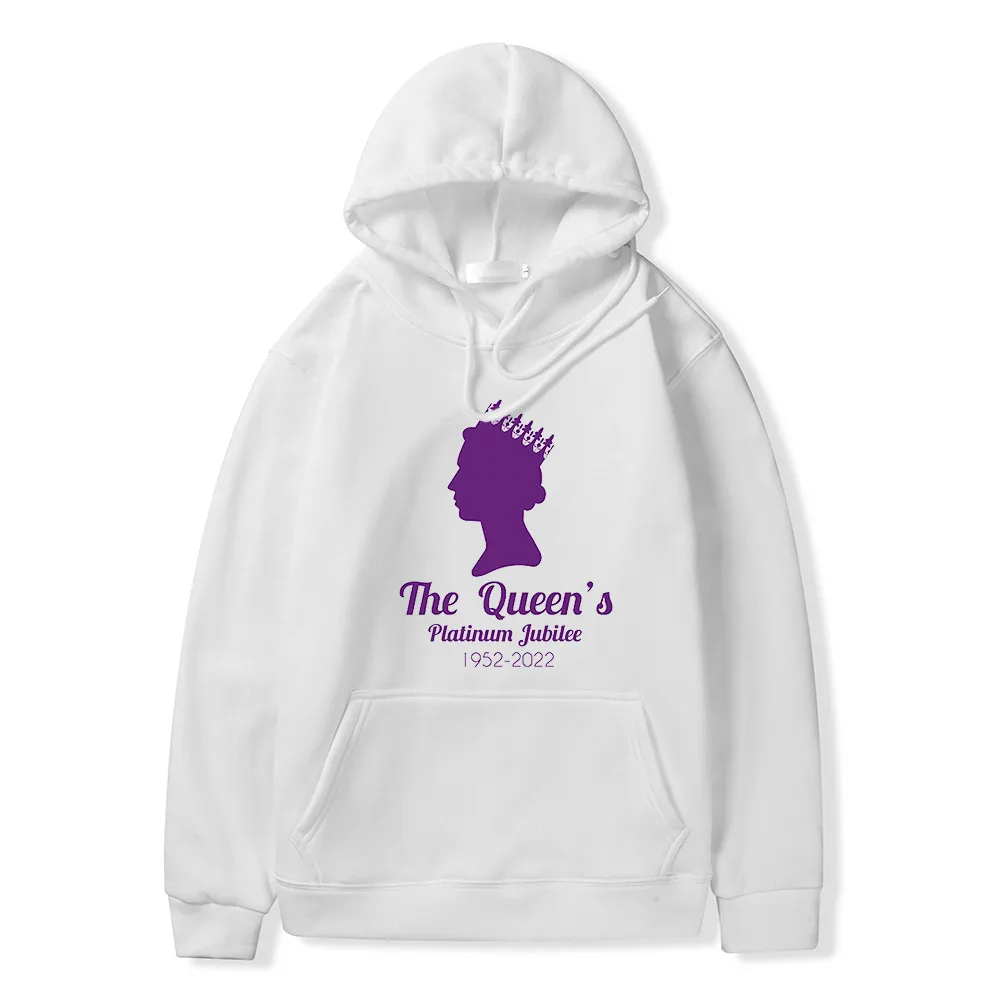 

Memorial Queen Elizabeth Hoodie Spring Autumn Men's Women's Long Sleeve Sweater Casual Sportswear Oversized Jacket