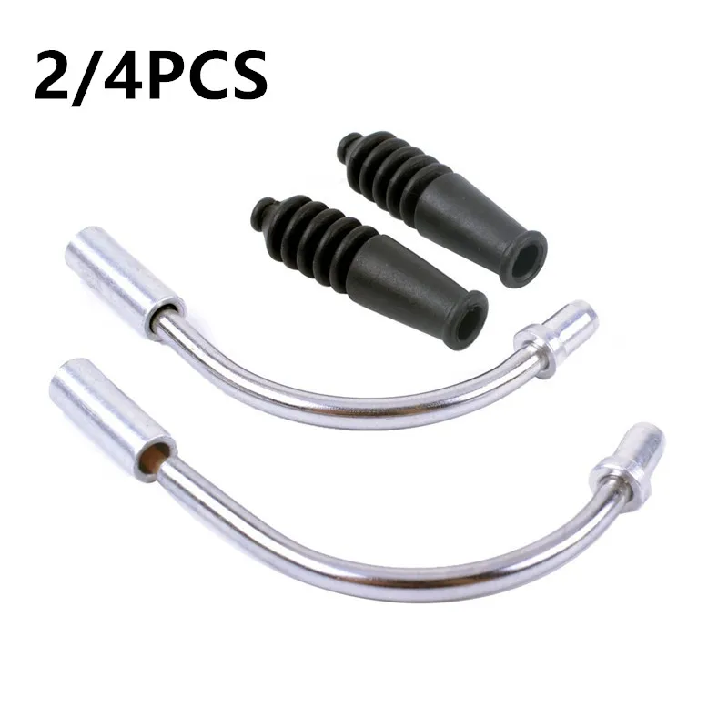 

New 2/4Pcs MTB Mountain Bike V Brake Noodles Plastic Sleeves Boots Protector Hose Cable Guide Bend Tube Pipe Bicycle Accessories