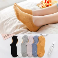 womens socks breathable invisibility socks summer thin pure cotton sweat absorbing and deodorizing silicone non slip mesh