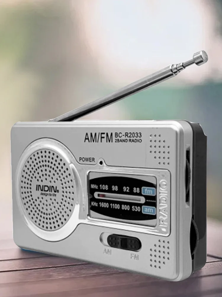 Портативный AM FM-радиоприемник на 2 батарейках AA радиоприемник с Built-in динамиком