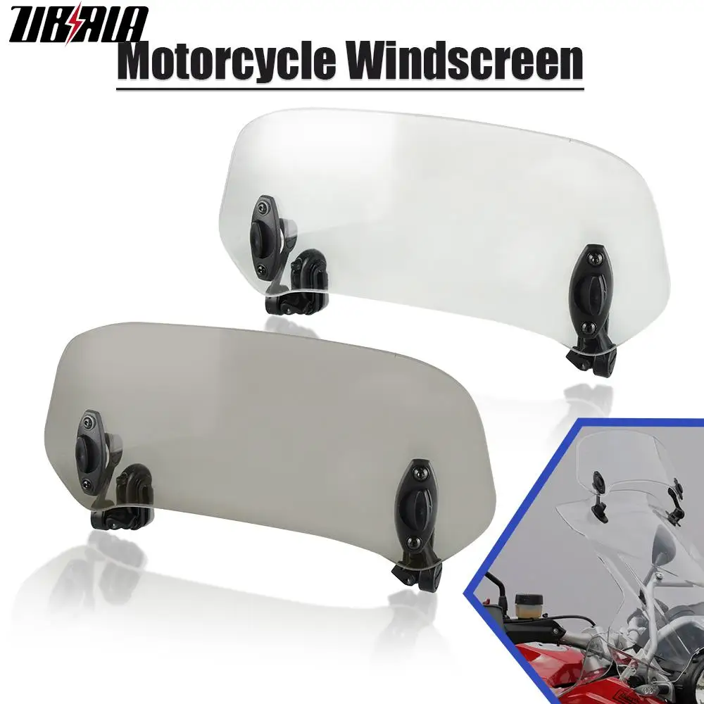 Universal Motorcycle Windscreen Windshield Covers Screen Smoke Lens Motorbikes Deflector For KAWASAKI YAMAHA HONDA SUZUKI  - buy with discount