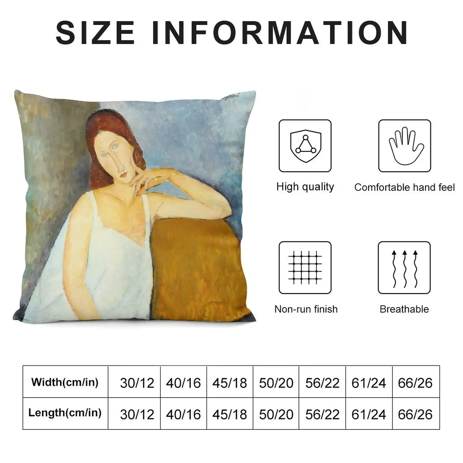 Жанна Хобюнта от Амадео Модильяни 1919 г. Декоративная подушка Рождественская