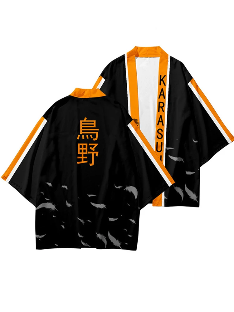 

Anime Haikyuu!! Nekoma High School Symbol Kimono Kenma Kozume Cosplay Costume Cloak Teens Haori Cardigan Jcaket Party Adult Gift