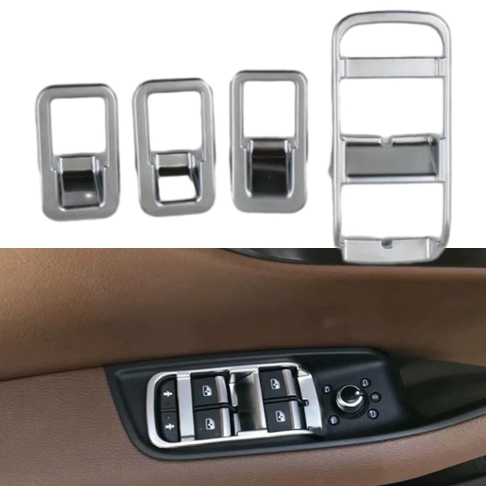 

1 Set Of For Q7 2016-2021 Car Interior Mirror Adjust Switch Cover Accessories With 4pcs Car Rear-Window Lift Button Switch Parts