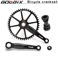goldix crankset 170mm 175mm bicycle chain ring 42444648t road bicycle folding bicycle aluminum alloy crank