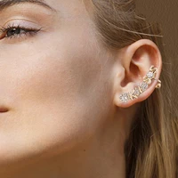 fashion exaggerated diamond letter kiss flower ear clip earrings for women girls earrings ear ornaments factory direct sales