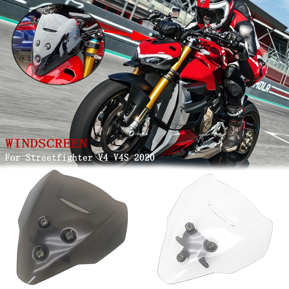 

For DUCATI Streetfighter V4 V4S V4 S 2020 2021 Motorcycle Accessories Windscreen Windshield Viser Baffle VIsor Wind Deflectors