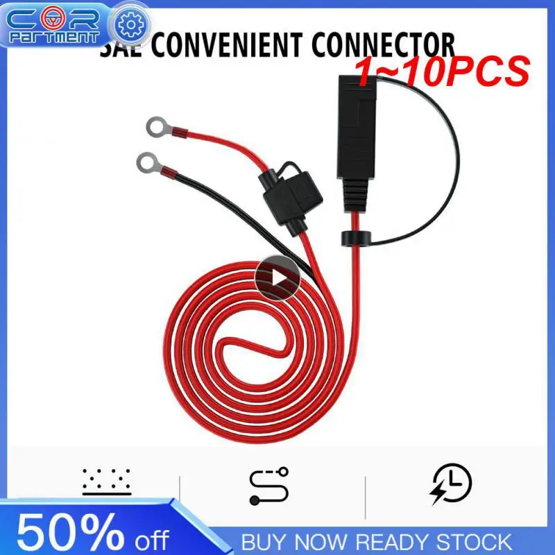 

1~10PCS 1.4M 12V Ring Terminal SAE to O Ring Connecter Extension Cord Cable Connector Car Motorcycle Battery Charger Maintainer
