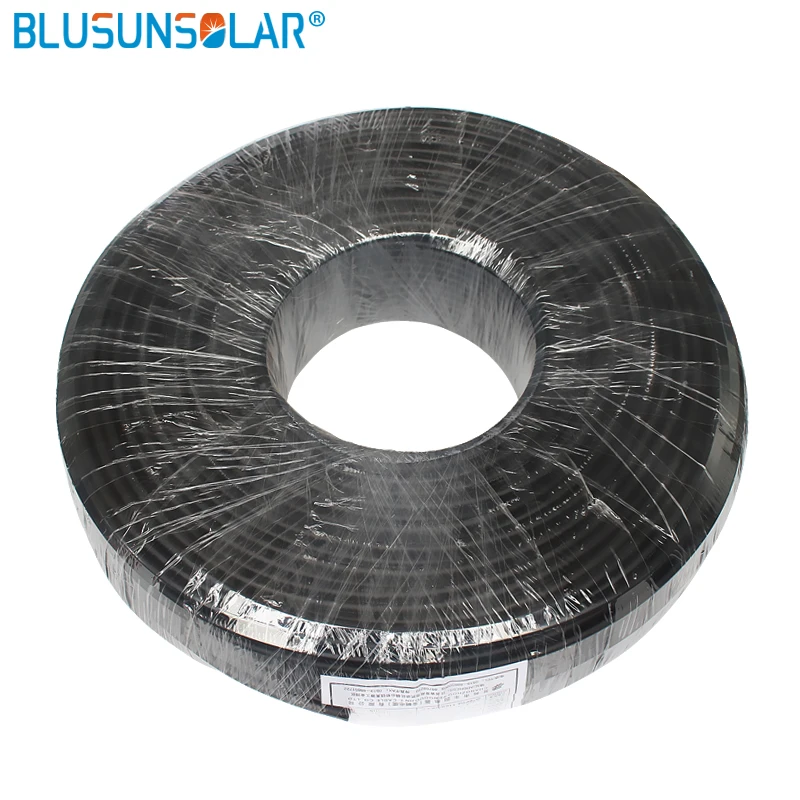 

50 Meters/Roll High Performance TUV 1x10mm2 Solar Cable Wire For Solar Power System, 8AWG PV Cable, Black Or Red Solar
