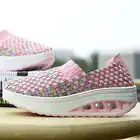 Светильник мягкие кроссовки, Женская Удобная спортивная обувь на платформе, Женская дышащая обувь для бега YK