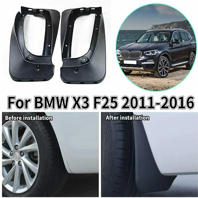 

Передняя и задняя фонари для BMW X3 F25 2011-2016, брызговики от грязи, брызговики, брызговики