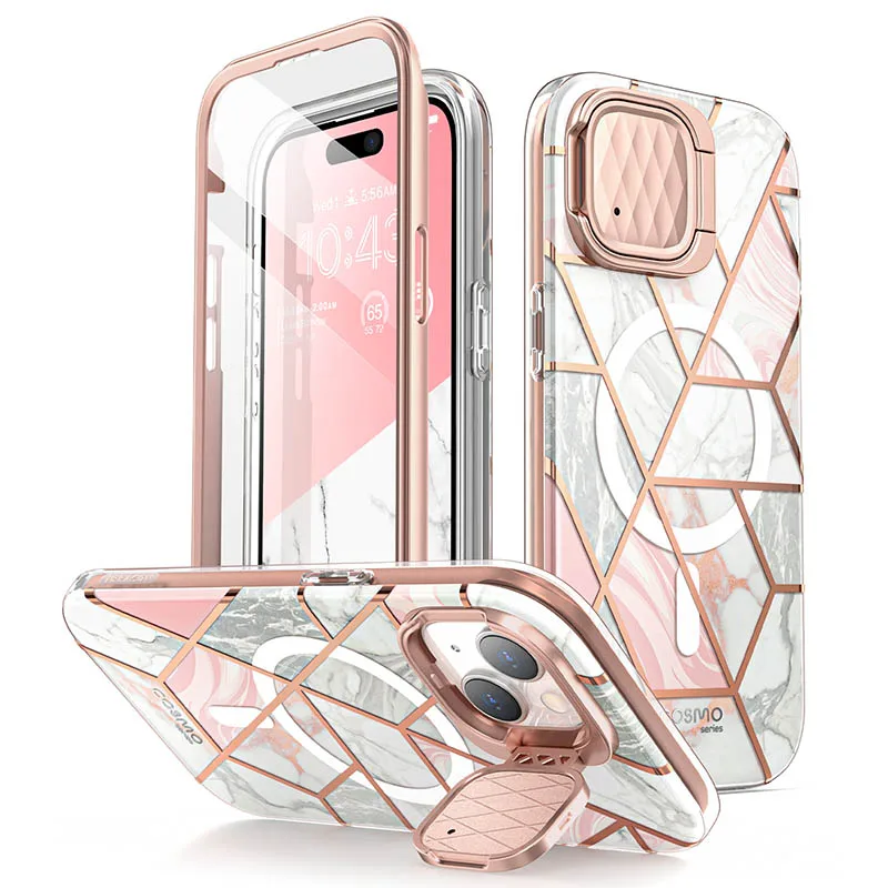 

Для iPhone 15/для iPhone 14/для iPhone 13 Чехол 6,1 дюйма I-BLASON Cosmo Mag тонкий стильный полноразмерный защитный чехол с крышкой для камеры