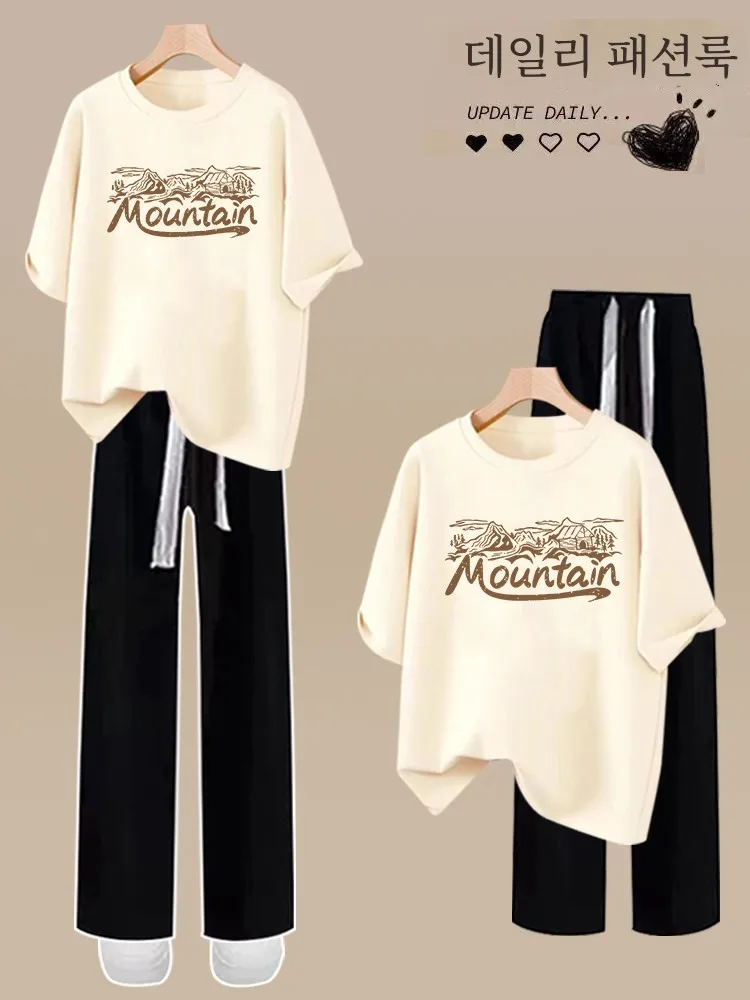  Комплект летней одежды для девочек одежда младших школьников брюки в стиле