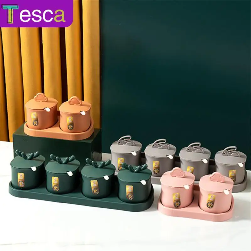 

Storage Tray Kitchen Storage Container Household With Cover The Suit Is Constituted Monosodium Glutamate Jar Seasoning Box