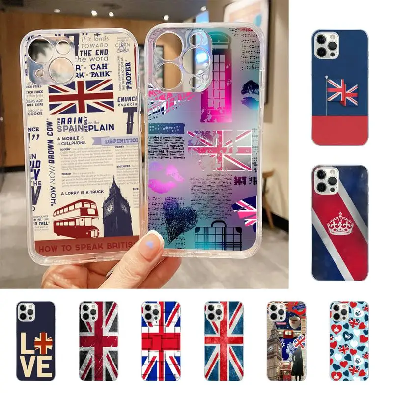 

British Flag Phone Case For Iphone 7 8 Plus X Xr Xs 11 12 13 Se2020 Mini Mobile Iphones 14 Pro Max Case