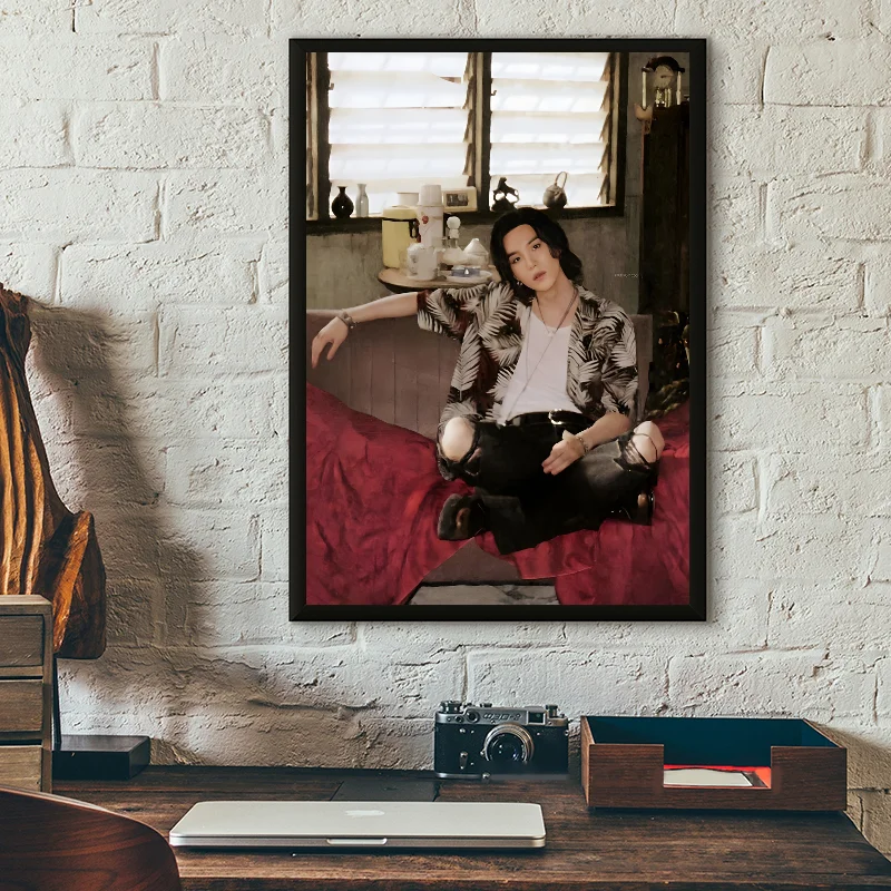 S-Suga Kpop A-Agust D постер самоклеящаяся художественная водостойкая бумажная наклейка