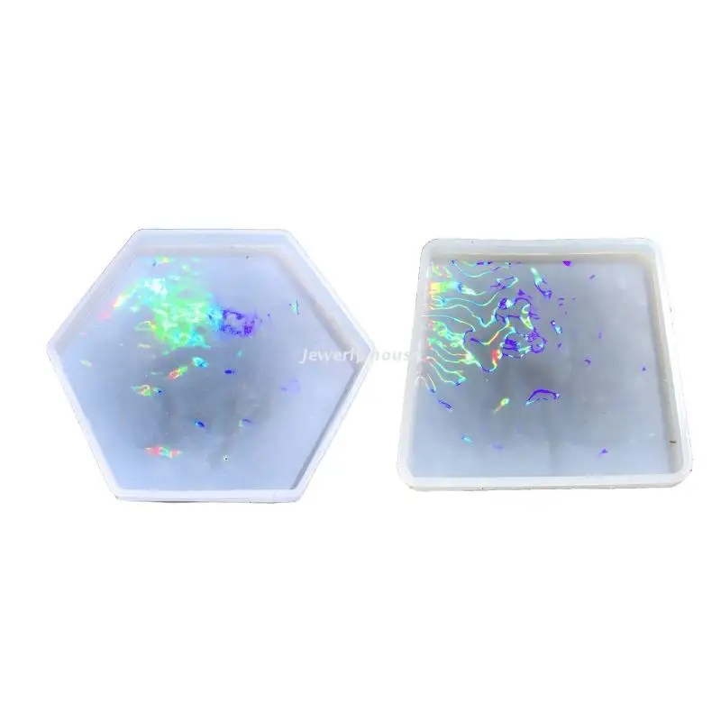 

Diy Homemade Mold Coffee Coaster Light and Shadow Creative Silicone Tray Mold LXAE