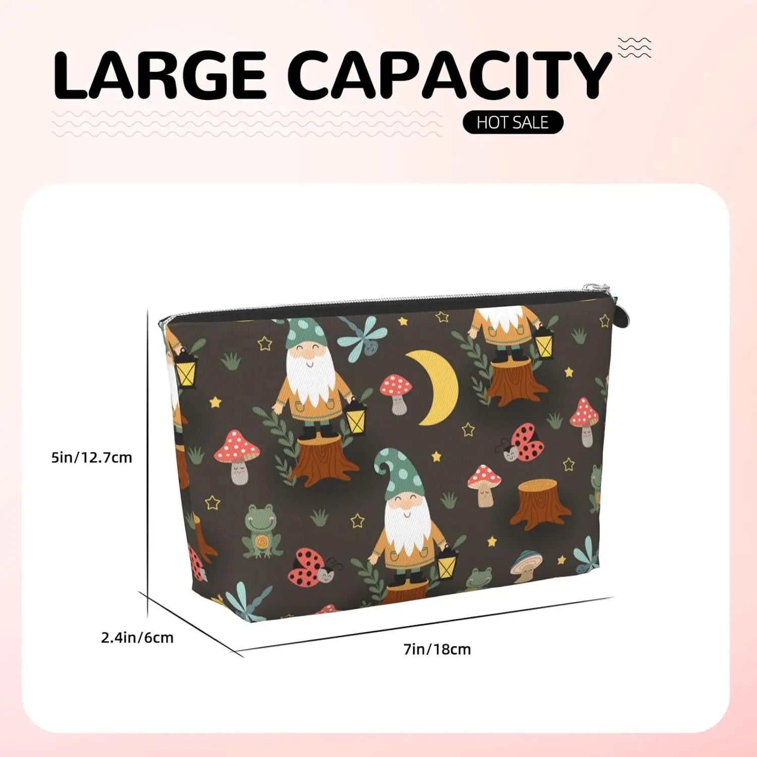 Гном насекомое лягушка косметичка женские дорожные туалетные принадлежности