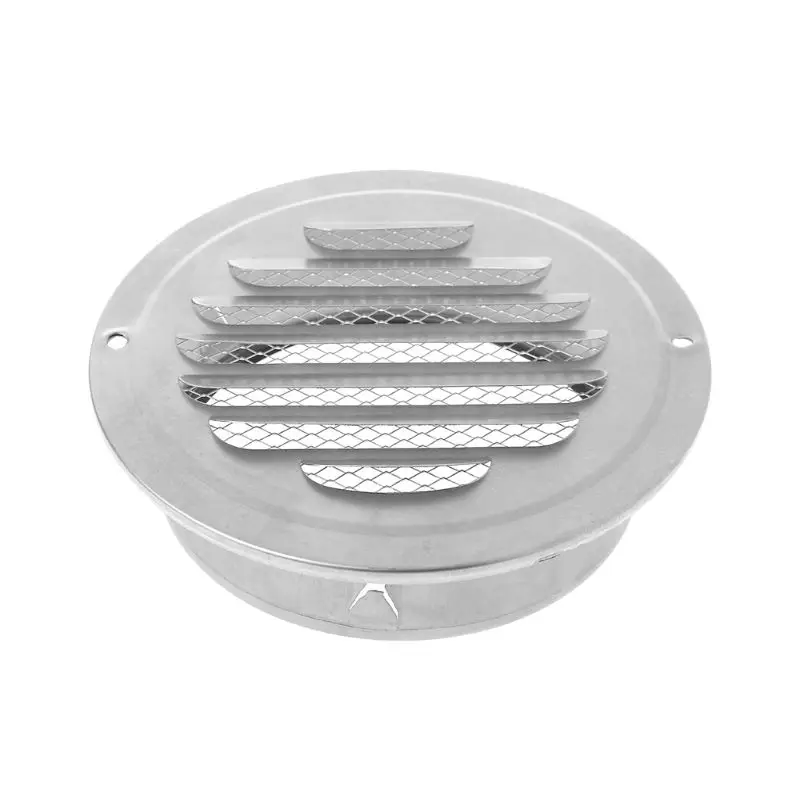 

Stainless Steel Exterior Wall Air Vent Grille Round Ducting Ventilation Grilles