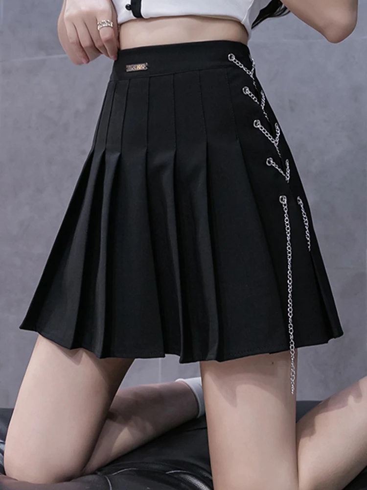 

Casual Skirt 2022 Summer New Anti-Glare A-Line Short Skirt High Waist Pleated Skirt Fashion Women'S Clothing
