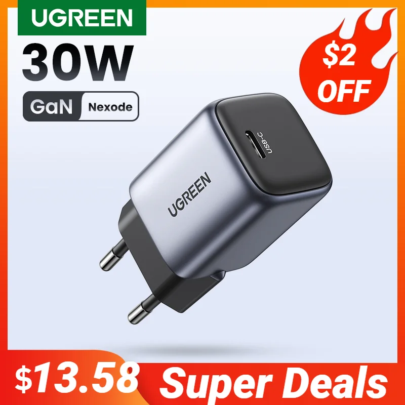 

UGREEN GaN 30W Fast Charger for iPhone 15 14 13 PD3.0 Charger for iPad Pro samsung Xiaomi Type C Mobile Phone Charger