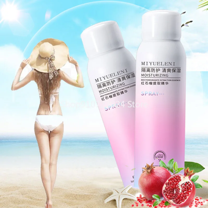 

1 Bottle skin whitening spray red pomegranate protection spray skin care sunblock sunscreen Cosmetics 150ML