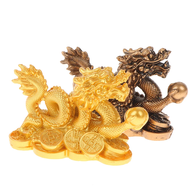 

Chinese Auspicious Dragon Statuette Resin Sculpture Decoration Home Living Room Bedroom Office Decoration Dragon