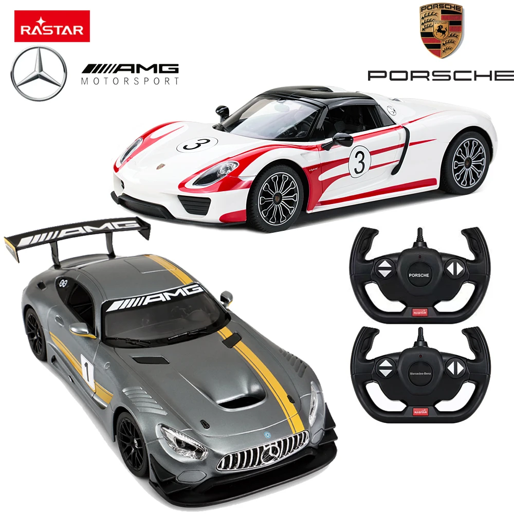 

RASTAR Mercedes AMG GT3 G63 Porsche 918 Spyder Supercars RC Toys 1:14 2.4G 1:14 Remote Control Car Vehicle LED Lights For Adults