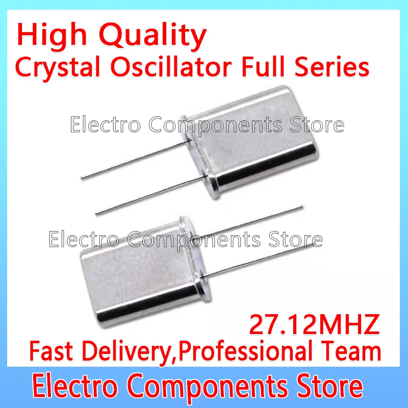

5PCS/Lot HC-49U 27.12M 2P Passive Crystal Oscillator 49U 27.12MHZ 2Pin Resonator DIP Through Hole DIP-2P
