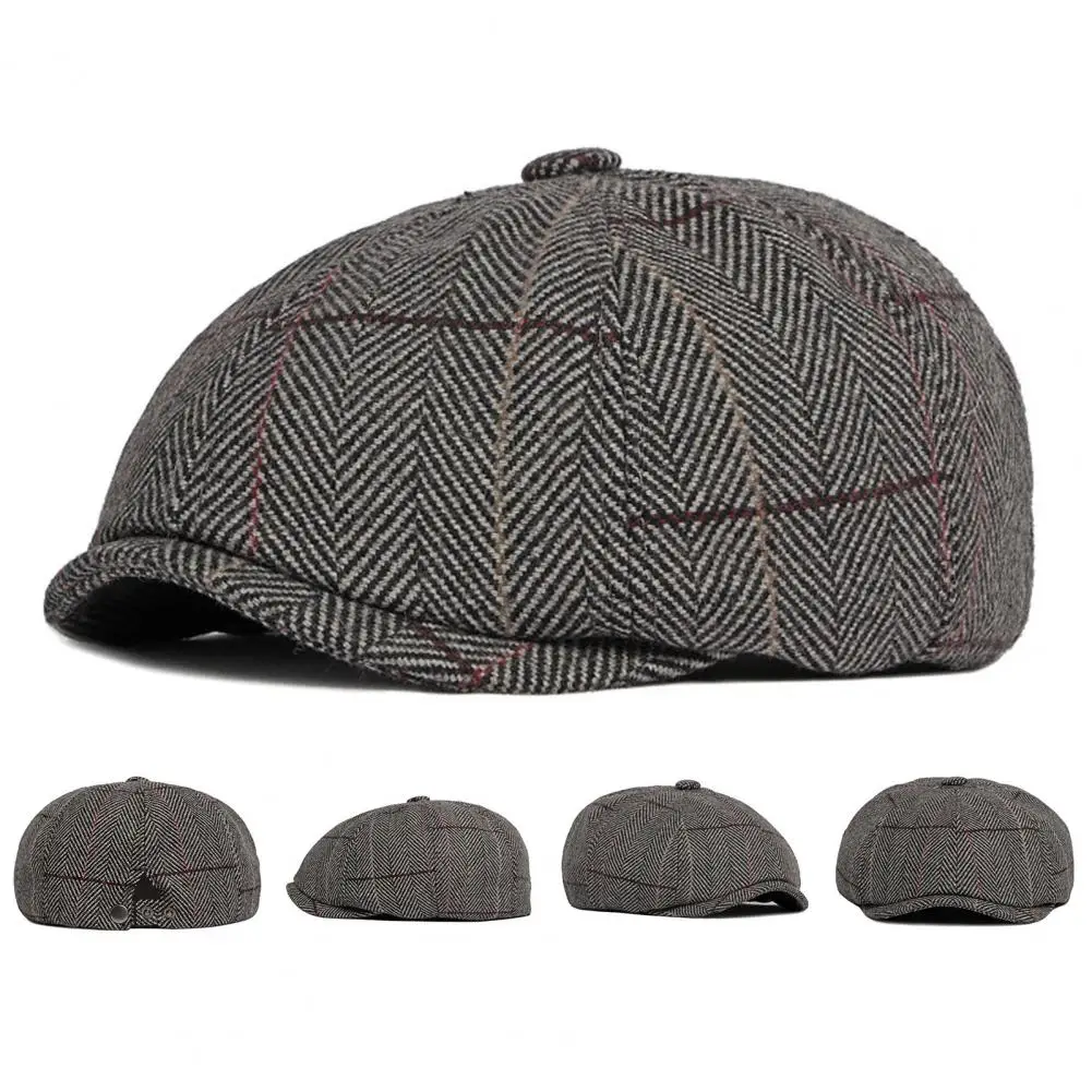 Truck Boina Peaky Blinders Hat For Men's Newsboy Cap Black Autumn New Man Beret Caps Dad's Classical Octagonal Hat Adjustable