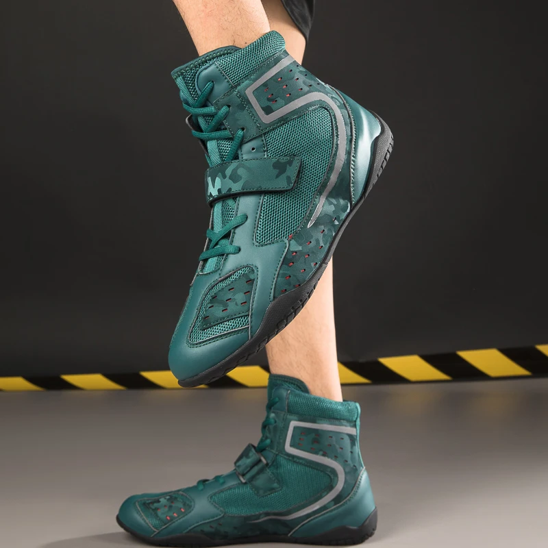 New Men's Non-slip Wrestling Shoes Fashion Professional Boxing Training Shoes Weightlifting Wear-resistant Wrestling Shoes