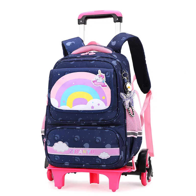 Trolley Children School Bags Mochila Kids Backpacks With Wheel Trolley Luggage For Girls Boys backpack Escolar Backbag Schoolbag