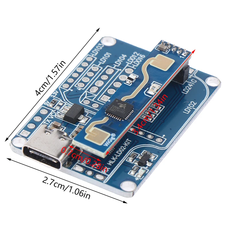 Испытательный комплект LD2410B интеллектуальный радар LD2410 FMCW 24G датчик присутствия