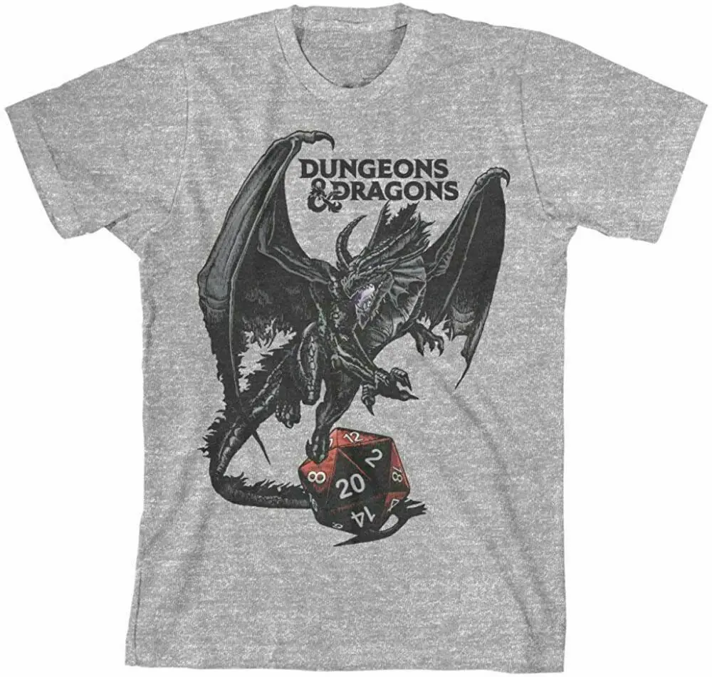 

Dangeons # Dragons T Shirt Funny Cotton PLAIN SPORT GREY Tee Full Size S-3XL