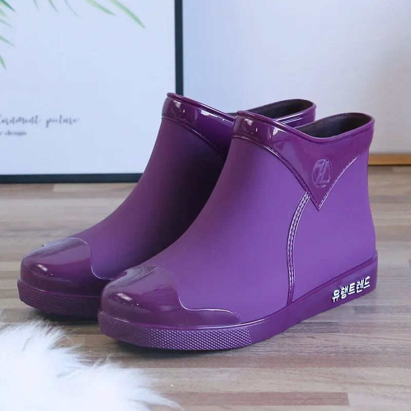 Женские нескользящие резиновые сапоги водонепроницаемые рабочие для дождя 2022