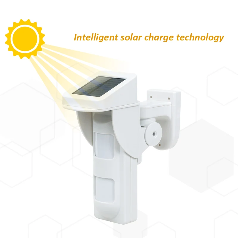 pir motion sensor alarm Solar Powered Outdoor Waterproof sensore movimento 433MHz pet immune for smart home security protection
