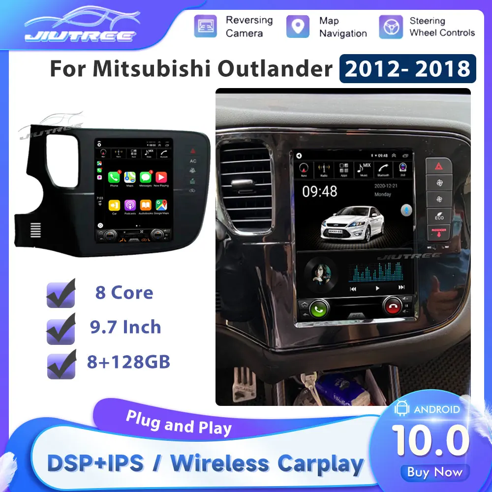 

2 Din 9.7" Tesla Screen For Mitsubishi Outlander 2012-2018 WIFI Carplay Car Multimedia Player GPS Navigator WIFI Android Radio