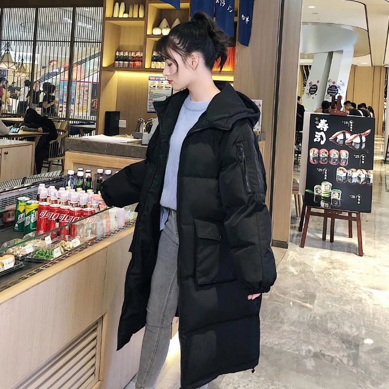 Women's 2021 Winter Coat Korean Version of The New Down Padded Jacket Student Loose Mid-length Bread Coat Thick Padded Jacket